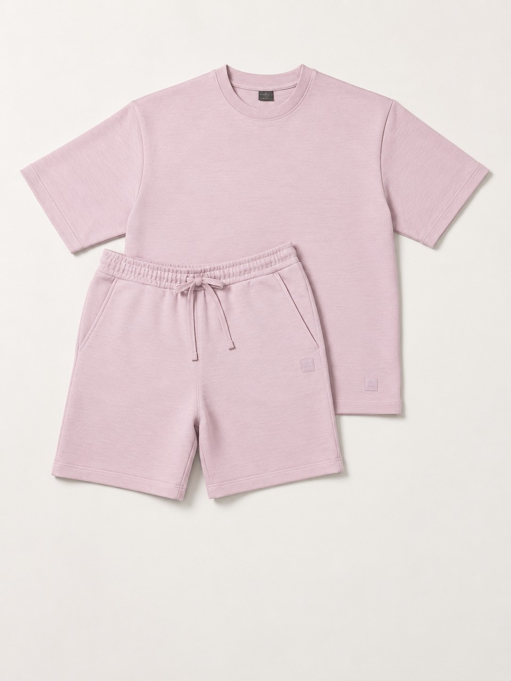 🆕️SAINTS Studio Mauve Matching XL Textured Tee Shorts Luxury Streetwear Lounge